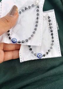 Evil Eye Beaded Ankletspack of 8