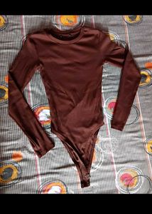 Brown Bodysuit (ribbed)