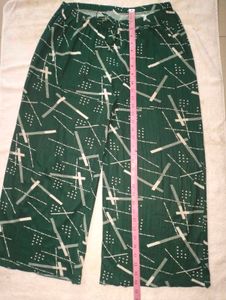 Stylish Green Printed Palazzo Pants