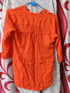 Orange Short Kurti -top