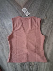 Pink Sleeveless Top with Star Details