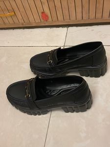 Ladies Heeled Loafers, Black, Size 38