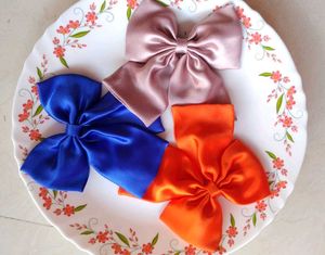 Satin Bow Hair Clips (Set of 3)