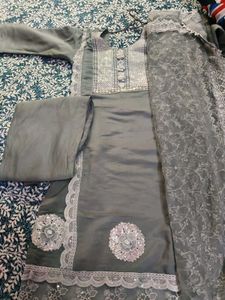 Elegant Grey Kurta Set