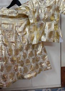 Gold Floral Brocade Outfit