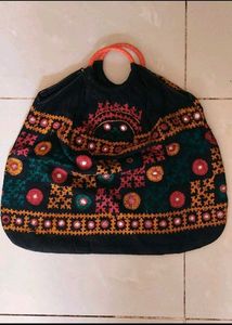 Embroidered Mirror Work Handbag