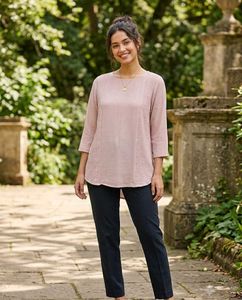 Elegant Women's Pink Tunic Top