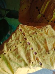 Yellow Eyelet Midi Dress