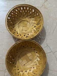 Handmade Bamboo basket - 4 Inch (1 piece).)