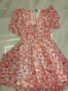 Charming Floral Print Midi Dress