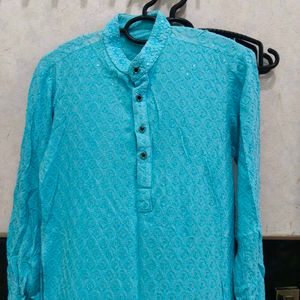 Men's Sky Blue Kurta