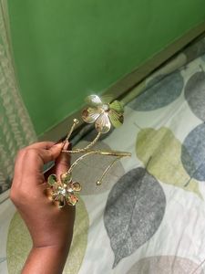 Elegant Gold Flower Armlet Bracelet