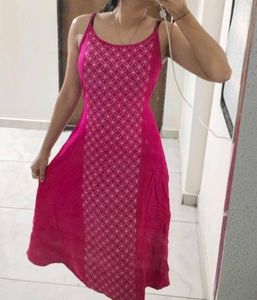 Pink Print Dress