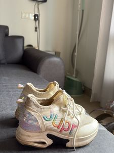 Cream &amp; Rainbow Sneakers