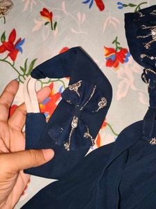 Elegant Dark Blue Girls' Party Dress