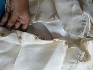 Elegant Ruffled Cream Maxi Dress