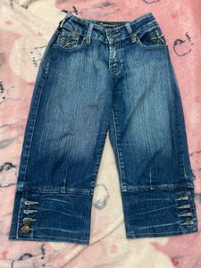 y2k Blue Denim Capris