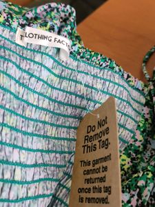 Green Printed Dress (Women's)