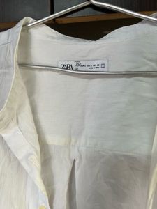 Zara White Long Sleeve Shirt