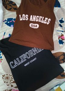 Graphic Crop Tops - Set of 3