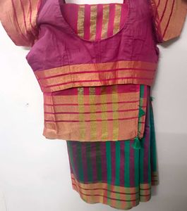 Elegant Maroon &amp; Green Silk Saree