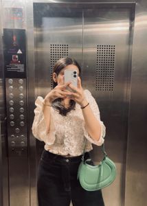 Stylish Printed Crop Top with Bell Sleeves