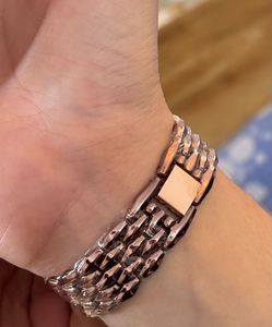 Rose Gold Crystal Bezel Watch