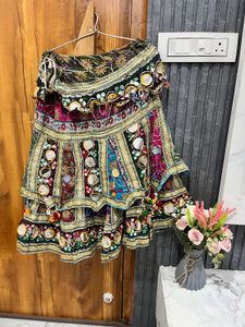 Boho Mirror Work Skirt both size same