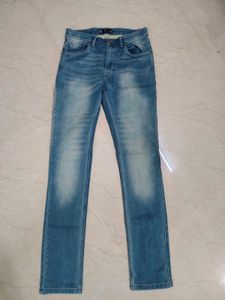 Men's Blue Washed Denim Jeans