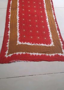 Beautiful mayur Red Tie-Dye Dupatta