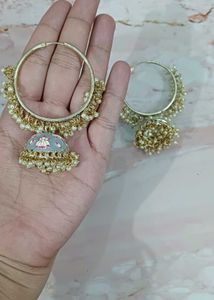 Designer Jhumka Hoop Earrings