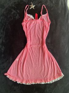 lace printerest Red &amp; White Striped Chemise