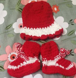 Baby Girl Woolen Frock Set