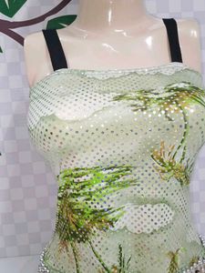 (700)Vintage Tropical Print Tank Top