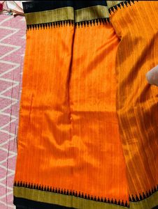 Orange Saree without blouse