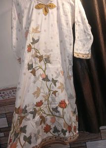 Floral Print Kurta With Dupatta Set