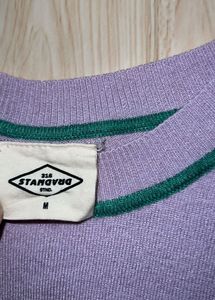 Lavender Floral Graphic Knit Sweatshirt