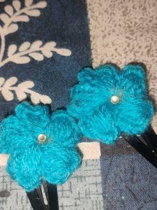 Cute Crochet Flower Hair Clips (Set of 2)
