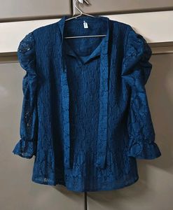 Elegant Blue Lace top
