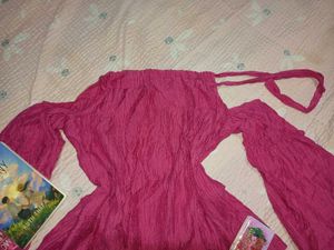 pink aesthetic puff tops😙❤️