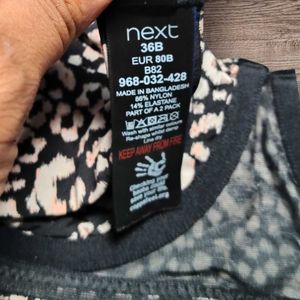 Next UK Underwired Animal Print Bra