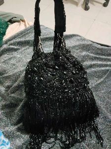 Elegant Beaded Crystal Fringe Bag