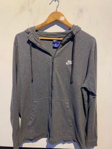 Nike Gray Zip-Up Hoodie