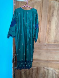 Designer Elegant Green Embroidered Kurta