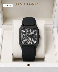 BVLGARI PREMIUM MENS Skeletal Open Heart Dial WATC