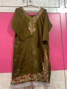 Embroidered Kurti with intricate floral design
