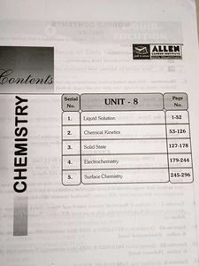 ALLEN Chemistry JEE Main+Advanced Unit 8