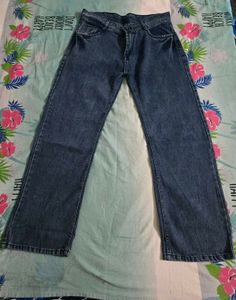 Blue Denim Straight-Fit Jeans for Women
