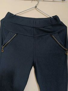 Stylish Grey Pants with Zipper design Pockets