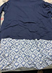 Blue Printed Kurta Set